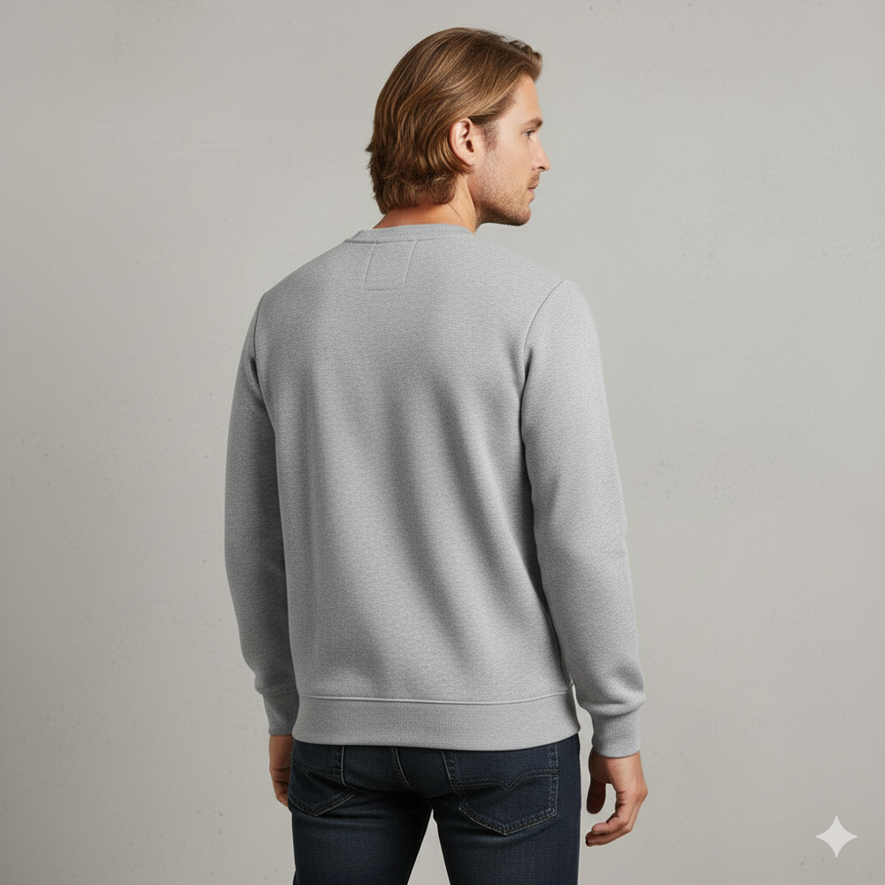 Herren Sweatshirt mit Rundhalsausschnitt
