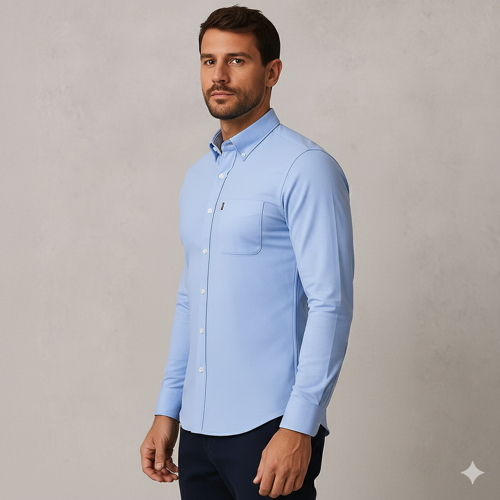 Herren Slim Fit Businesshemd | Atmungsaktiv & Herbst