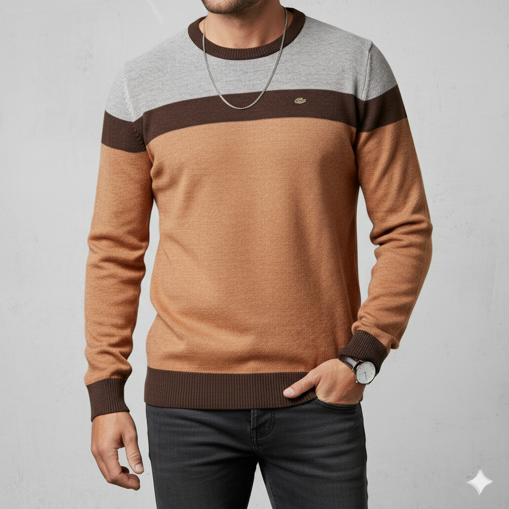 Gemusterter Strickpullover für Herren