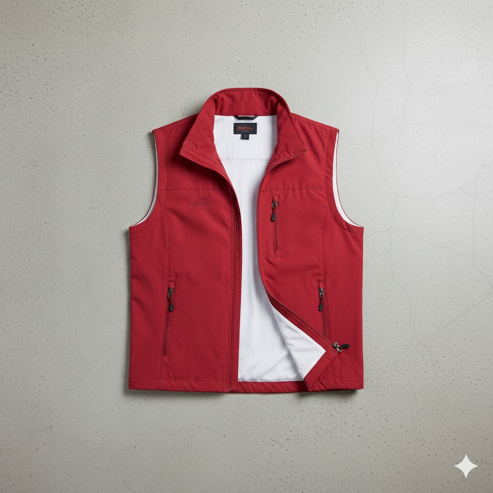 Herren Freizeitweste mit Reißverschluss | Leicht & Atmungsaktiv | Herbst