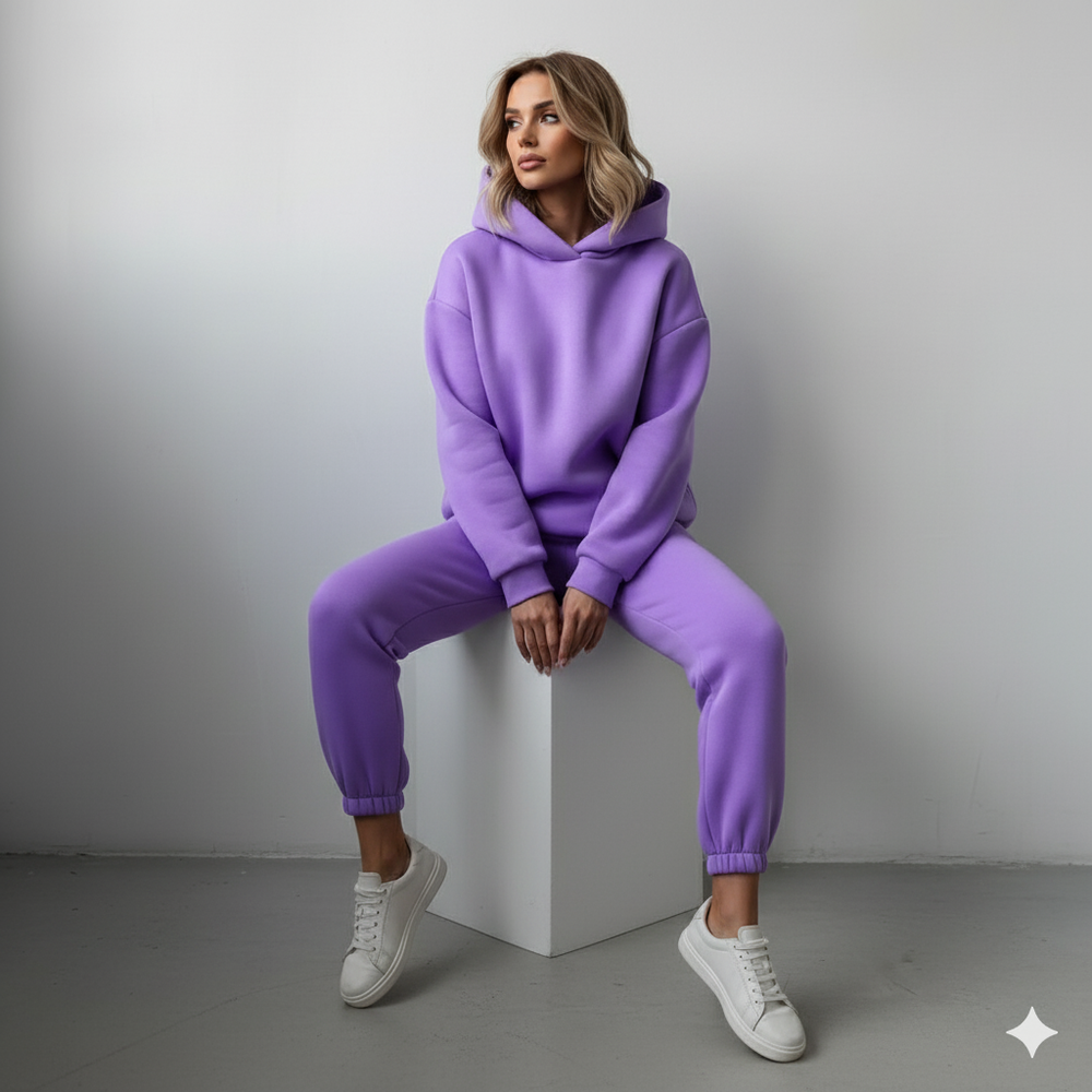 Warmer Damen Hoodie Zweiteiler | Bequem für Herbst & Winter