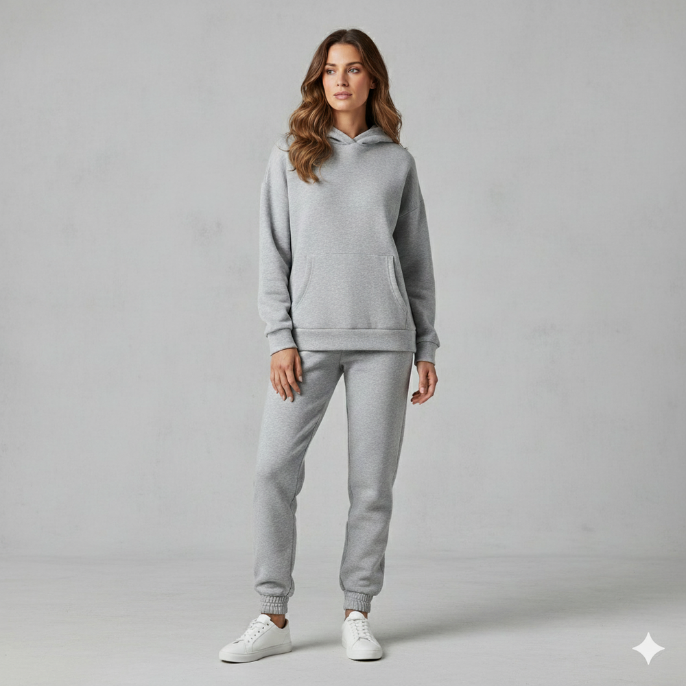 Warmer Damen Hoodie Zweiteiler | Bequem für Herbst & Winter