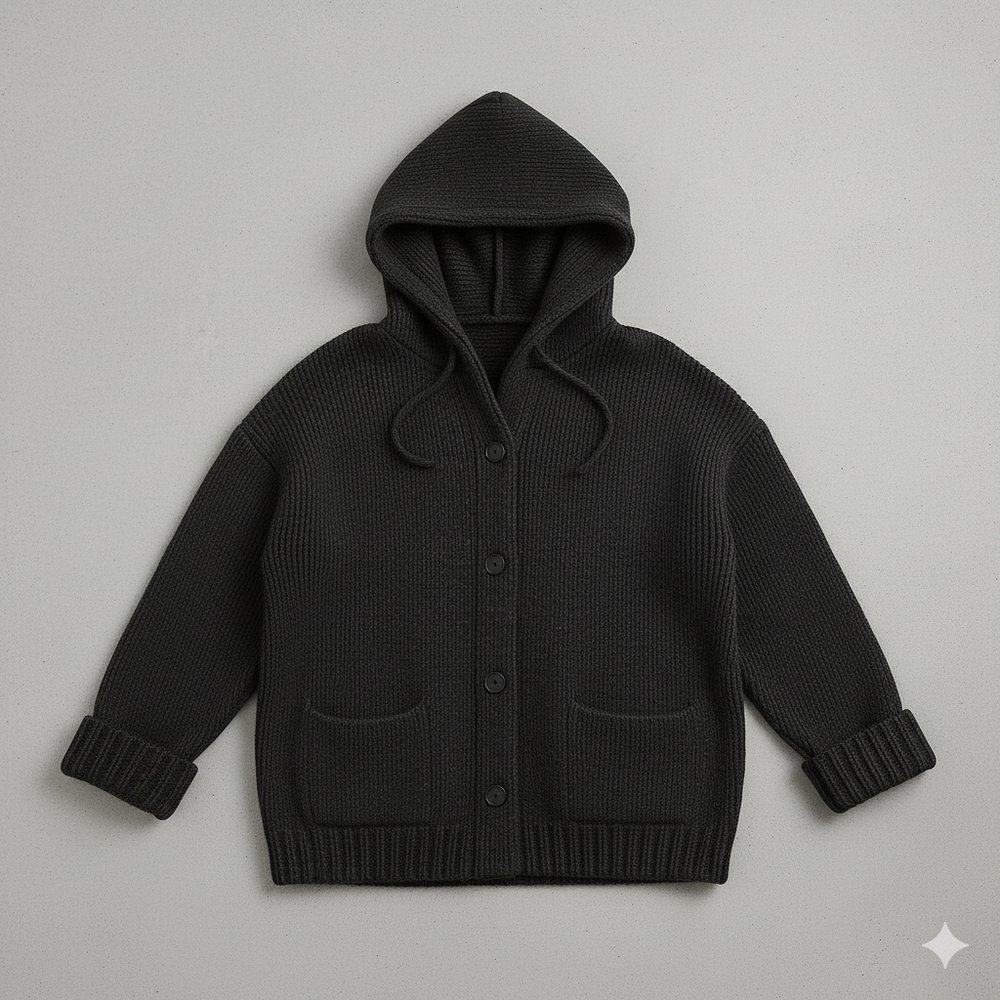 Kuscheliger Damen Strickjacke mit Kapuze | Warm für Herbst/Winter