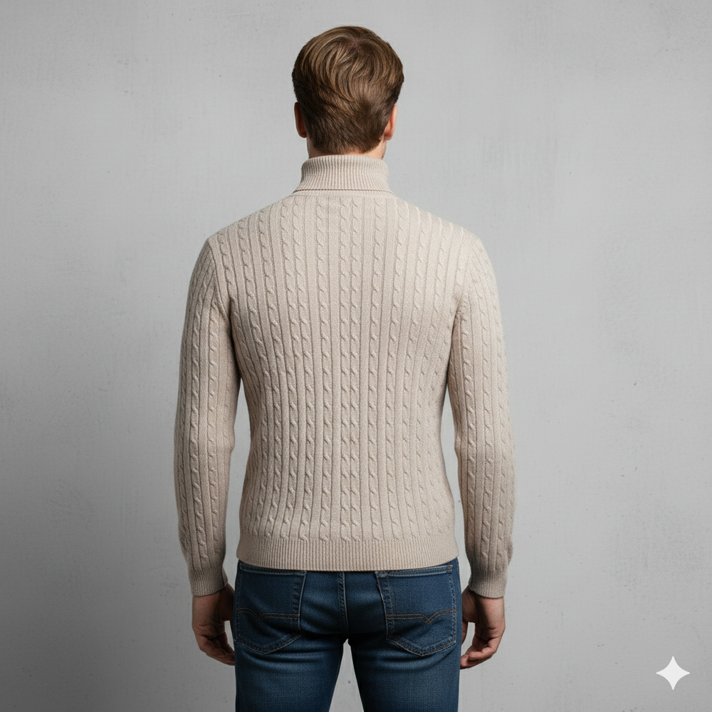 Herren Strickpullover mit Rollkragen | Slim Fit | Winter