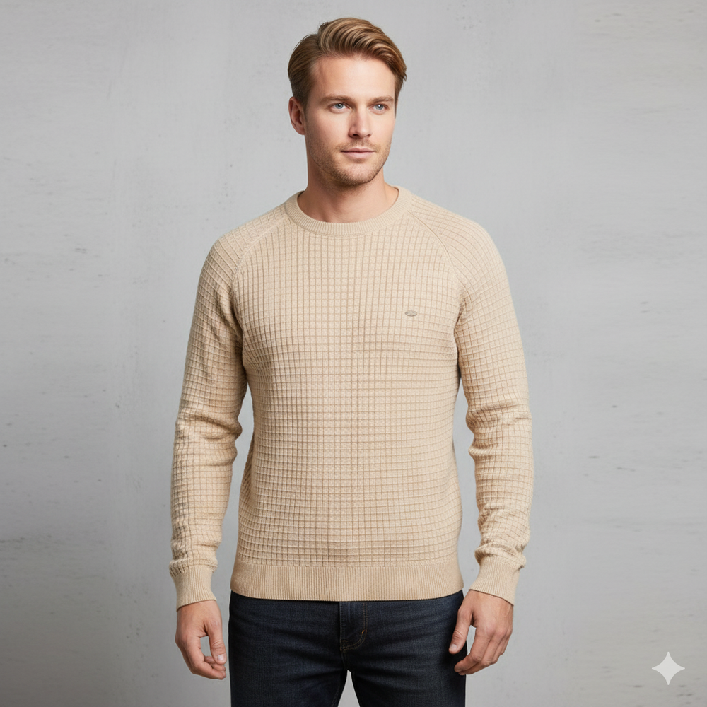 Herren Baumwollpullover mit Karomuster | Modern & Bequem