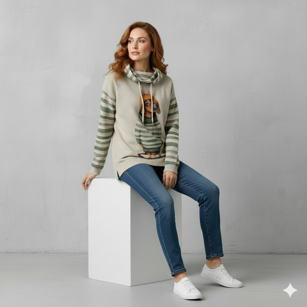 Weicher Damen Hoodie mit Tierprint