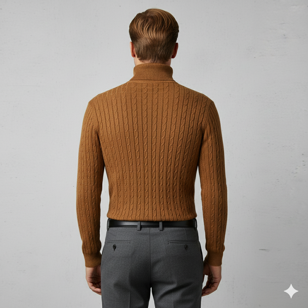 Feiner Herren Strickpullover mit Rollkragen