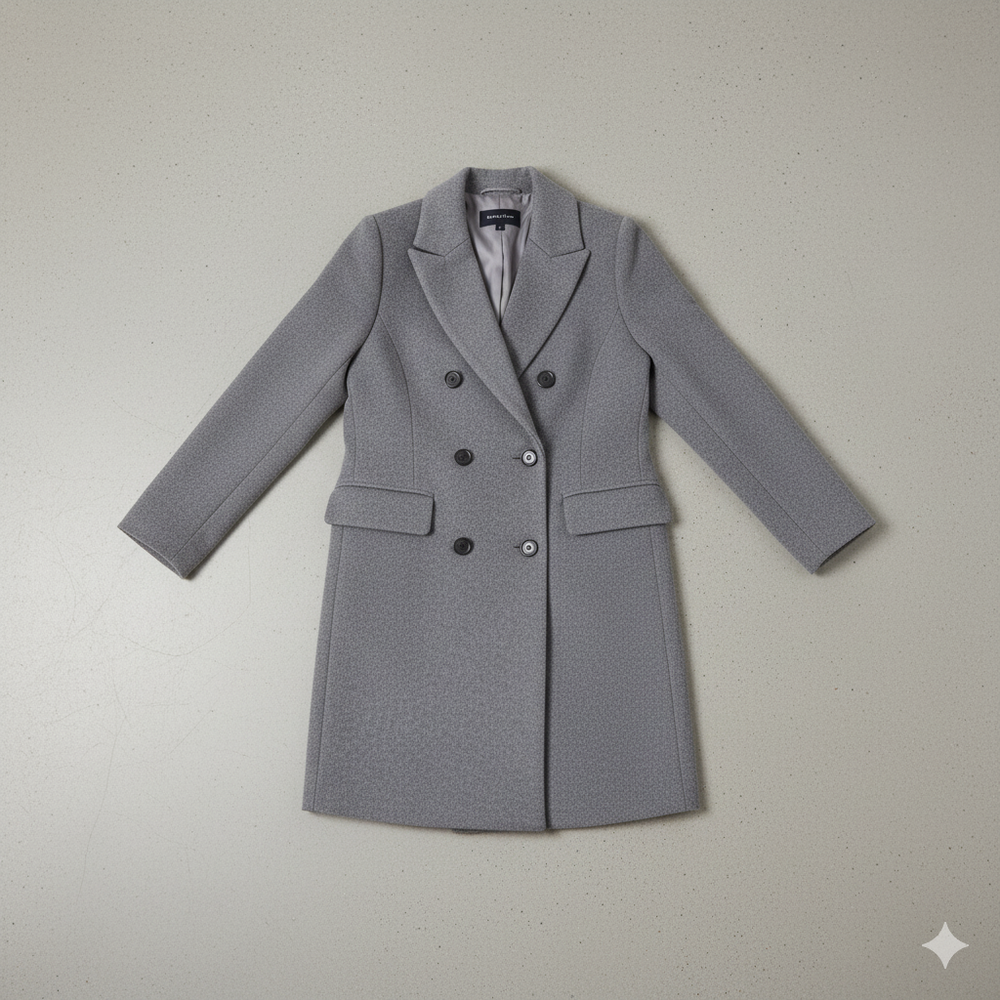 Damen Wollmantel mit Reverskragen | Doppelreihig & Klassisch | Winter