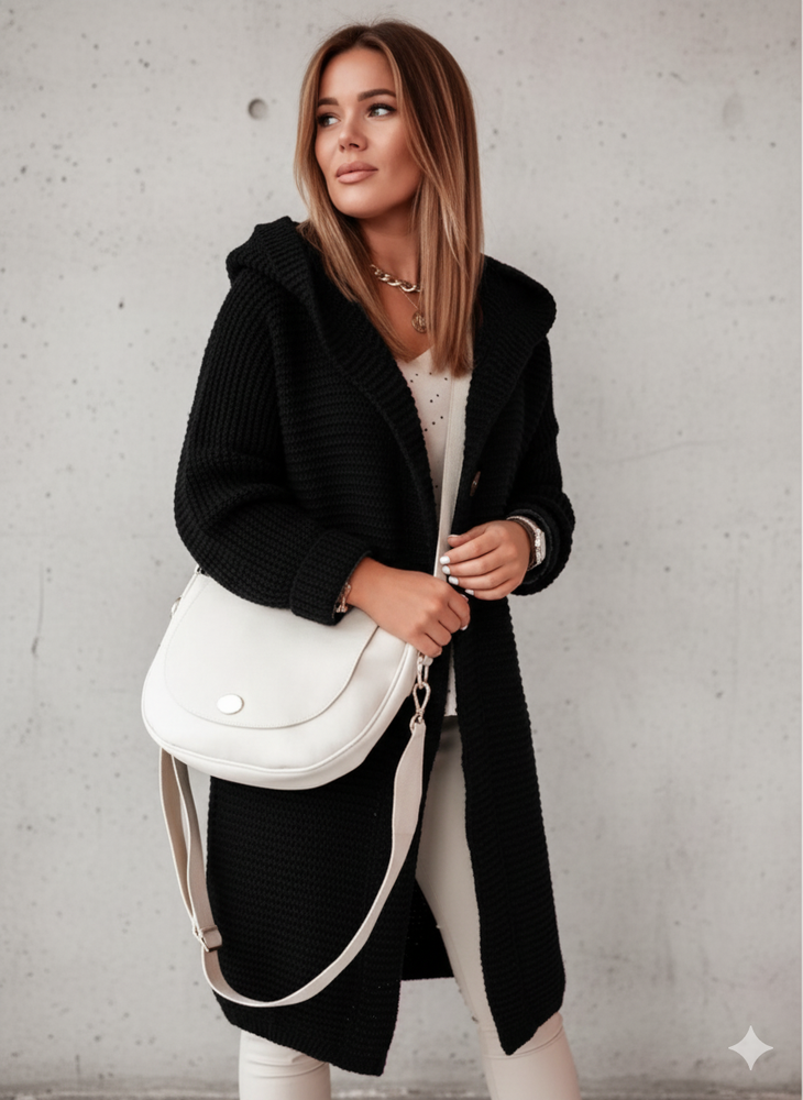 Damen Strickjacke mit Kapuze | Locker & Warm für Herbst Winter