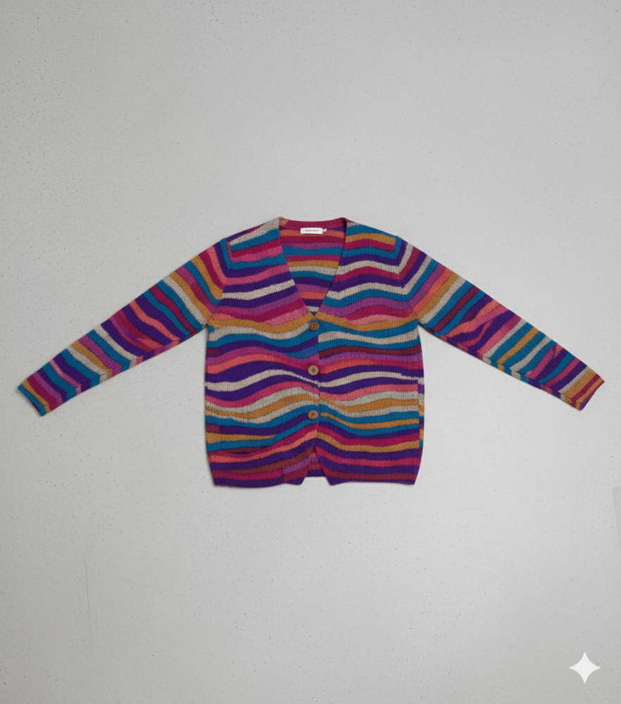 Damen Strickjacke mit abstraktem Print | Herbst/Winter | Stylisch