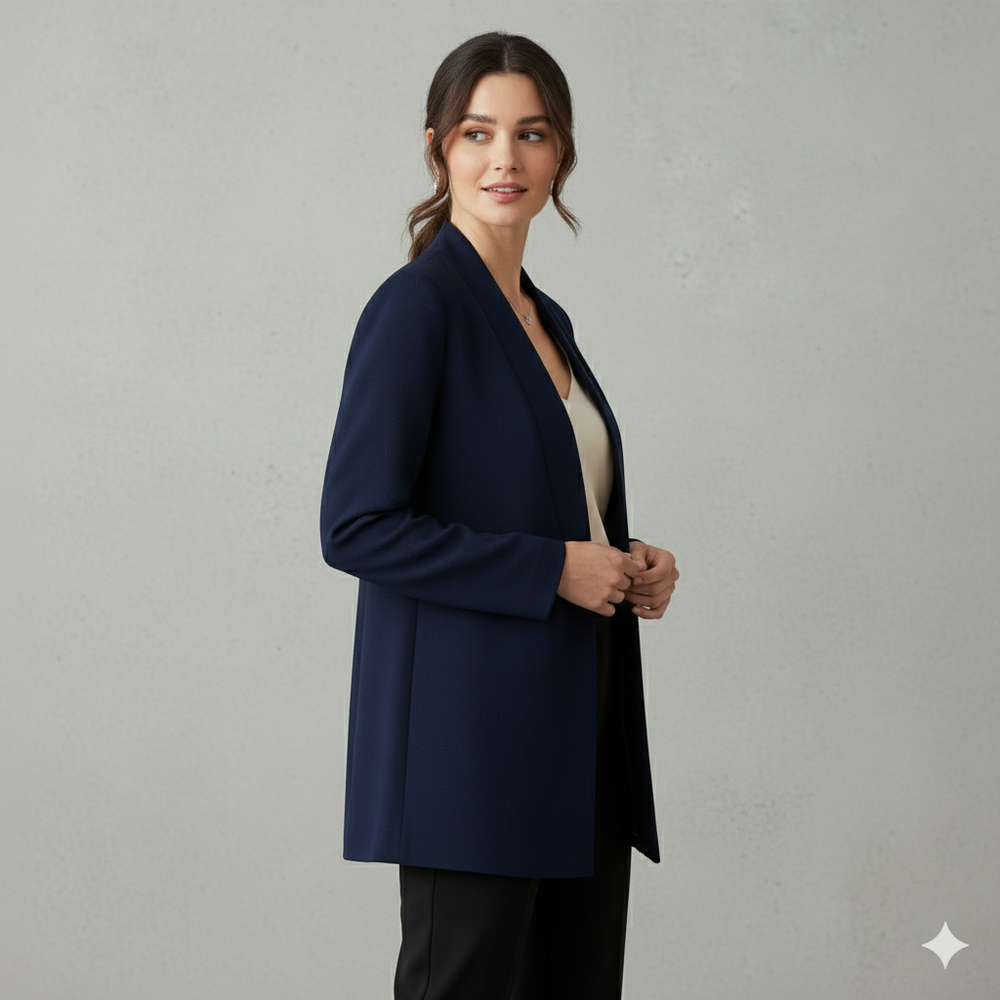 Damen Wollmantel mit Stehkragen | Schmaler Schnitt & Elegant | Herbst/Winter