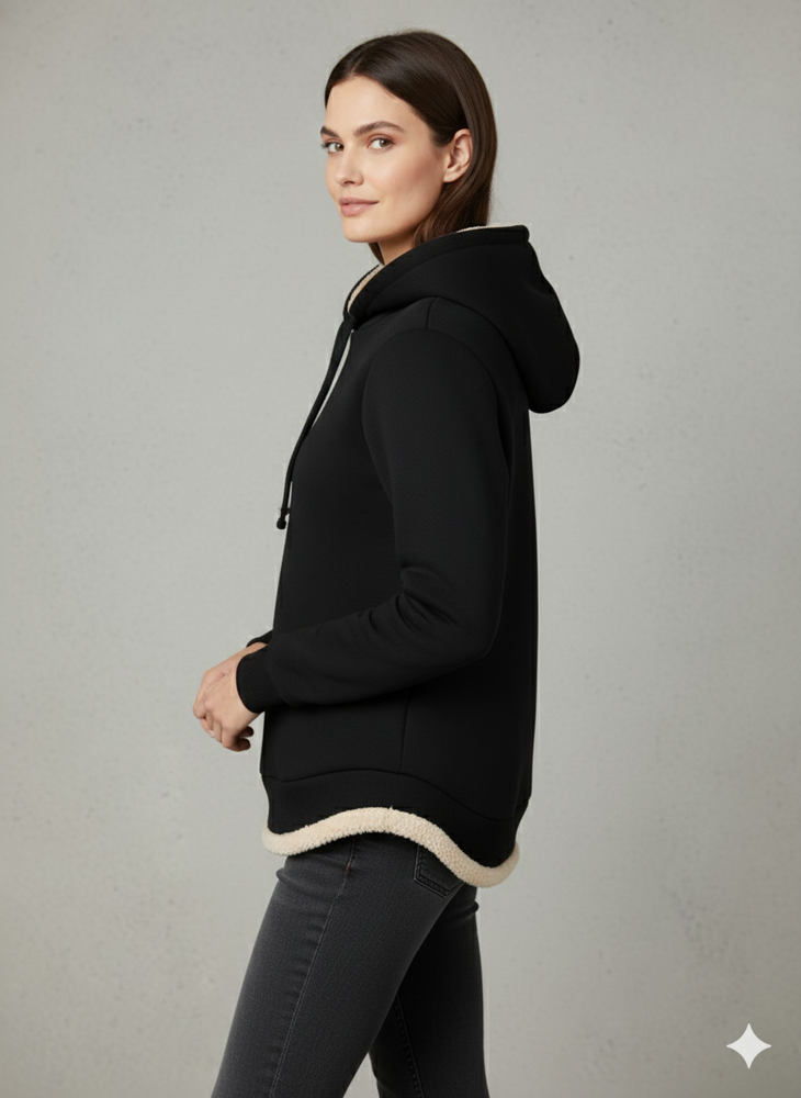 Kuscheliger Damen Hoodie mit Teddyfutter