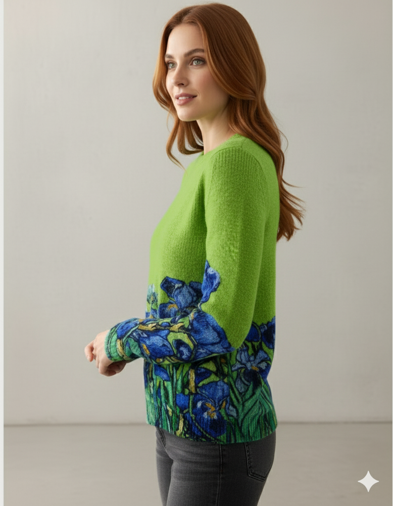 Damen Strickpullover mit Rundhals | Winter | Norweger-Muster