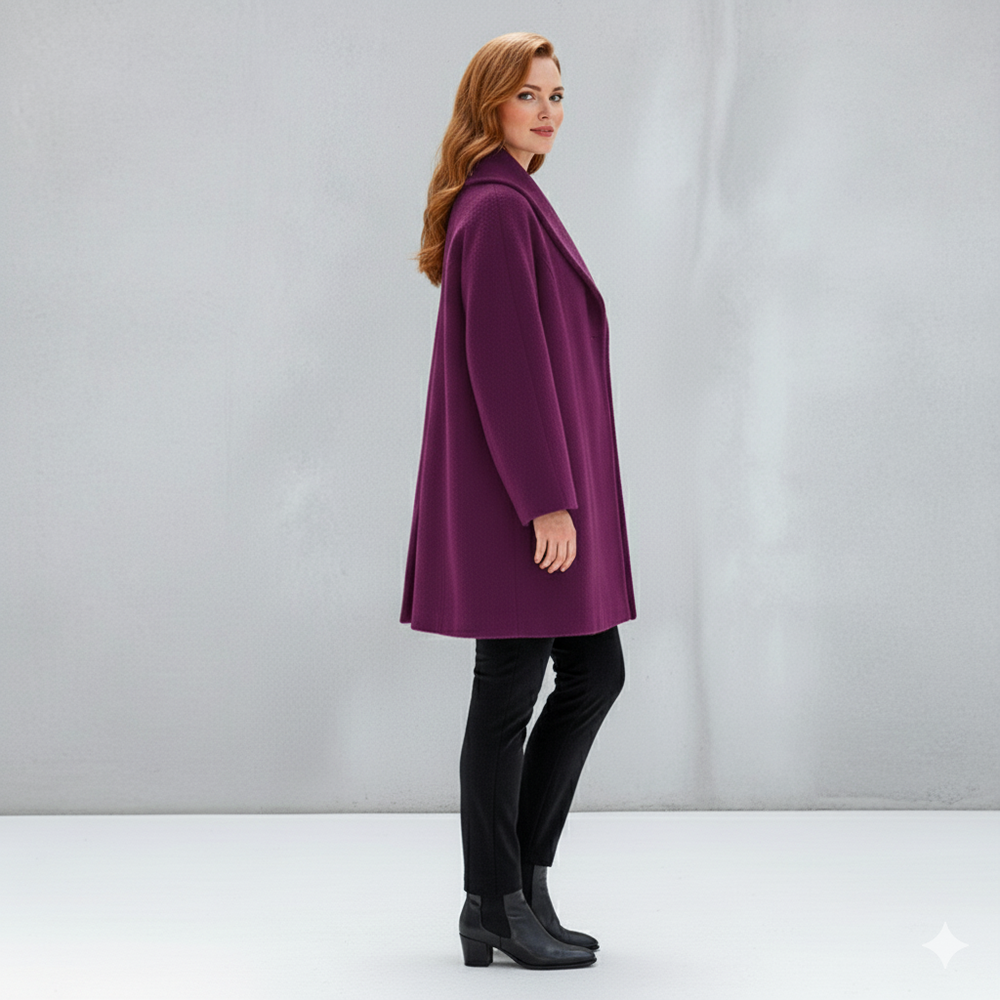 Damen Wollmantel Figurbetont Elegant | Stehkragen | Herbst Winter