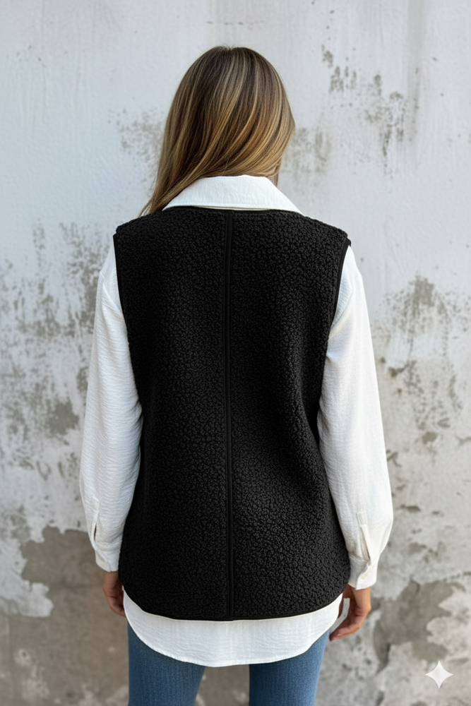 Kuschelige Damenweste mit Knöpfen | Warm für Herbst/Winter