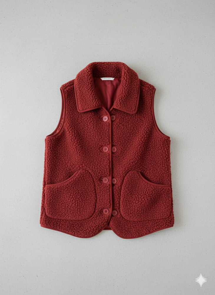 Kuschelige Damenweste mit Knöpfen | Warm für Herbst/Winter