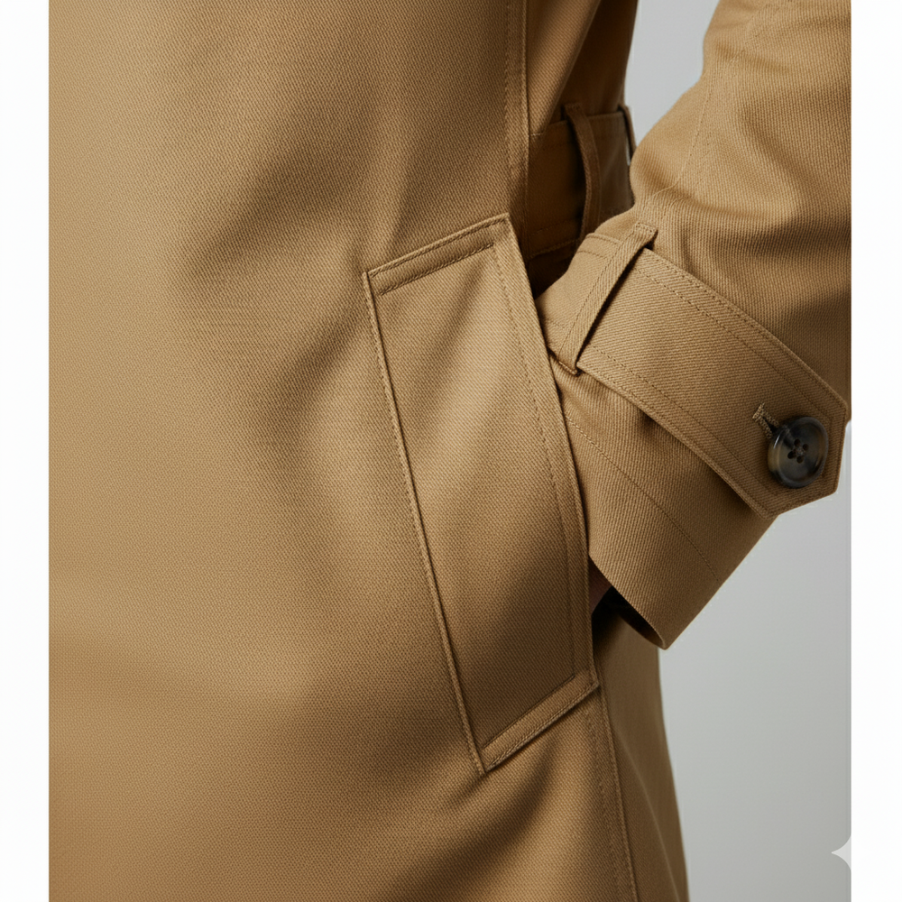 Eleganter Herren Trenchcoat mit Reverskragen | Herbst Übergang