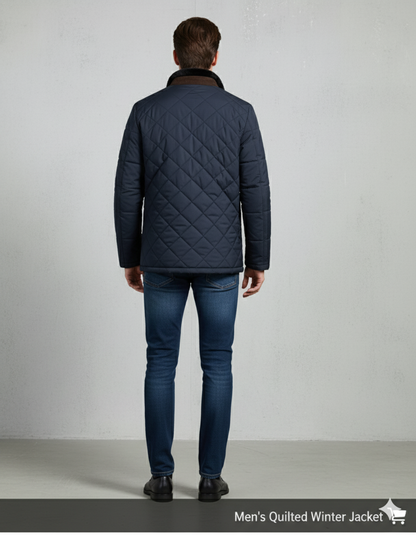Elegante Herren Steppjacke mit Stehkragen | Warm | Winter