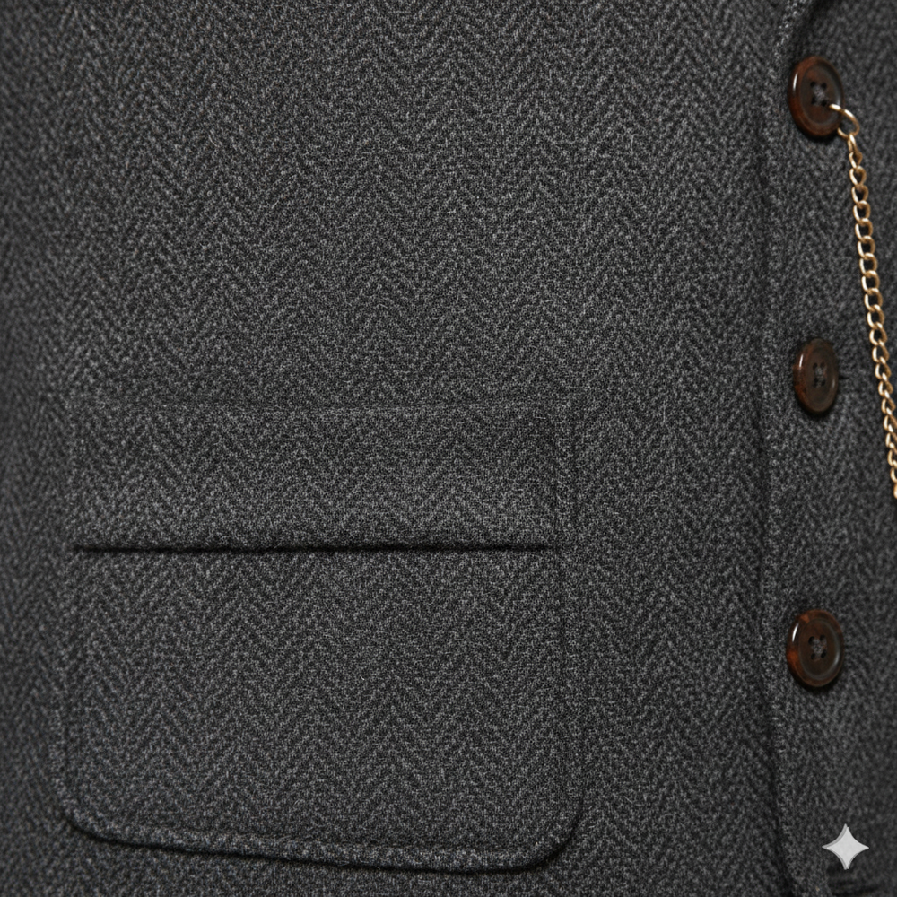 Herren Weste mit Fischgrätenmuster | Elegant & Modern | Herbst/Winter