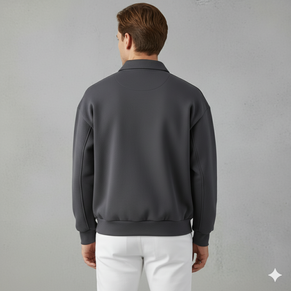 Lässiger Herrenpullover mit Reverskragen | Bequem | Freizeit