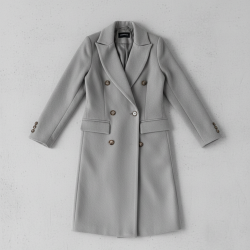 Damen Mantel mit Reverskragen | Doppelreihig & Elegant | Herbst/Winter