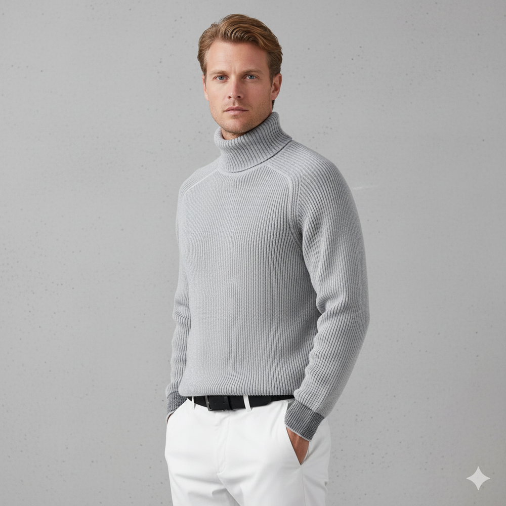 Herren Strickpullover mit Rollkragen | Warm & Elegant | Winter