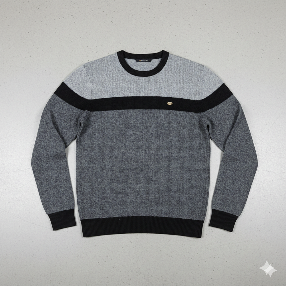 Gemusterter Strickpullover für Herren