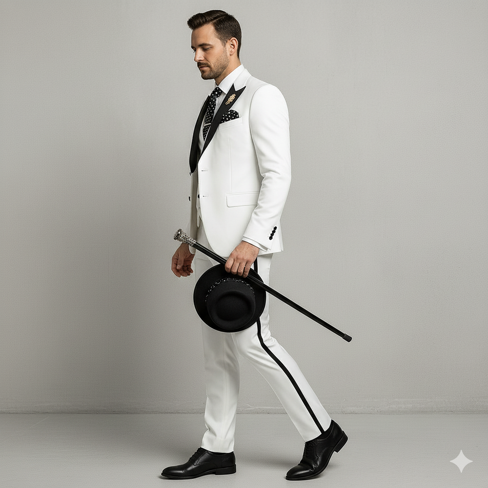 Herren 3-teiliger Anzug Slim Fit | Business Hochzeit Smoking