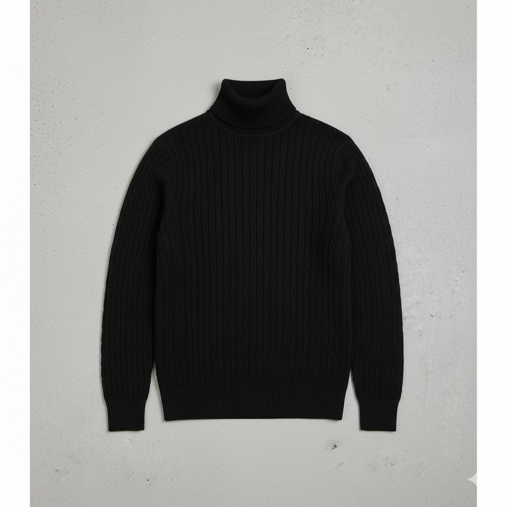 Herren Strickpullover mit Rollkragen | Slim Fit | Winter