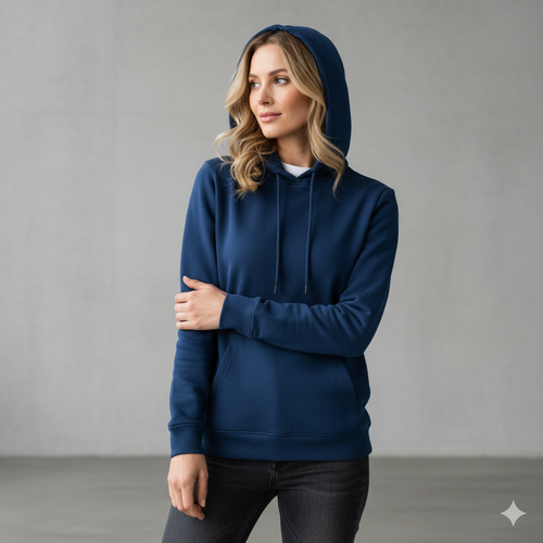 Lässiger Damen Hoodie mit Rückendruck