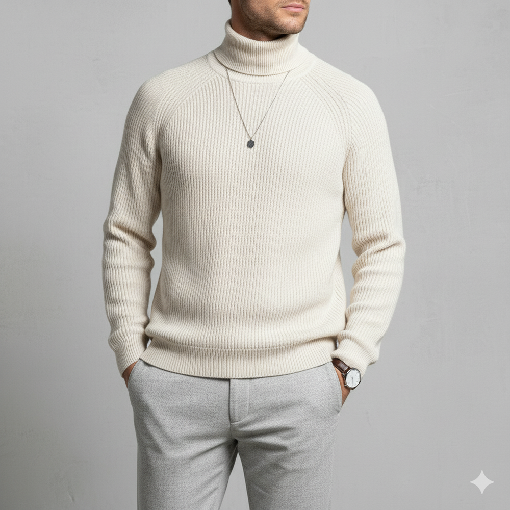 Herren Strickpullover mit Rollkragen | Warm & Elegant | Winter