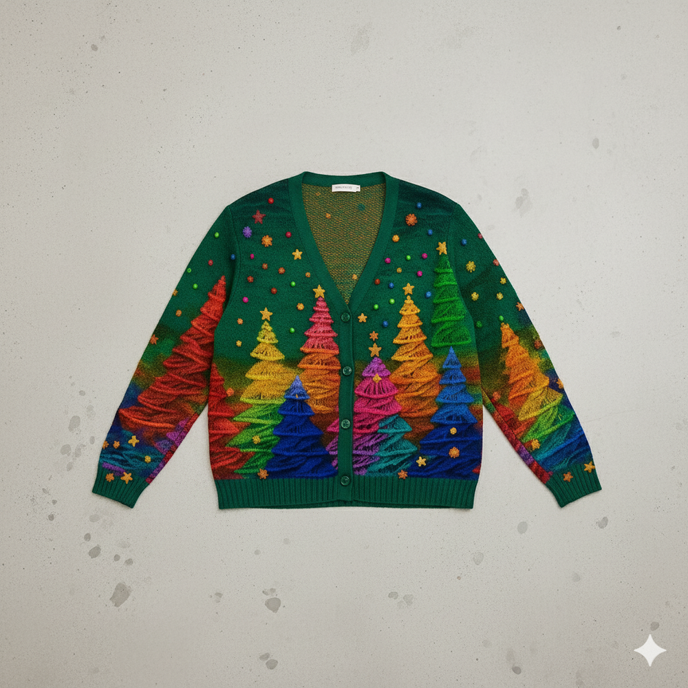 Damen Strickjacke mit abstraktem Print | Herbst/Winter | Stylisch