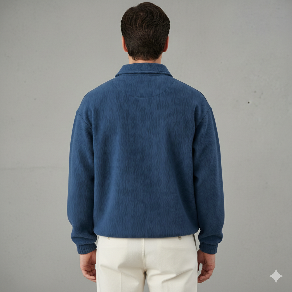 Lässiger Herrenpullover mit Reverskragen | Bequem | Freizeit