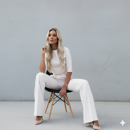 Kurzes Oberteil & High Waist Hose | Weit & Elegant