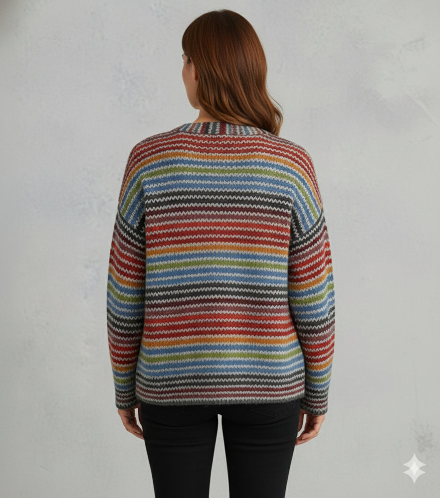 Damen Strickjacke mit abstraktem Print | Herbst/Winter | Stylisch