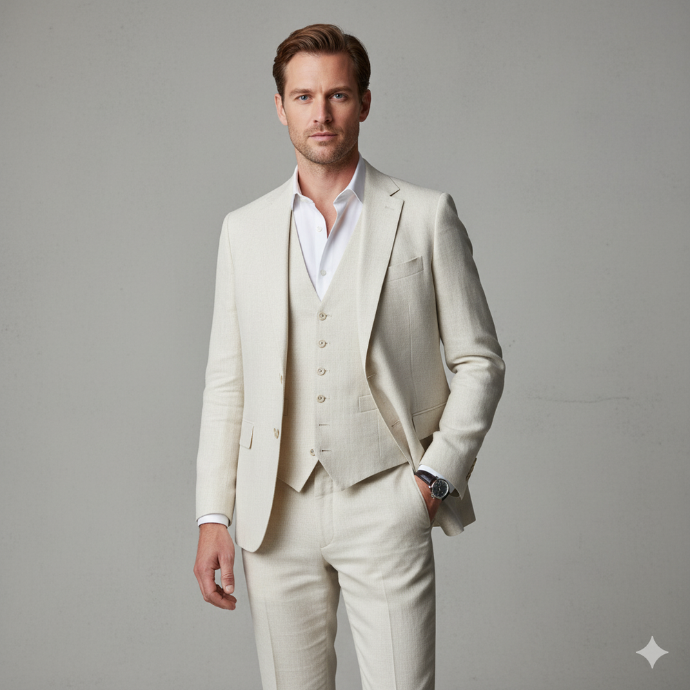 Leichter Herrenanzug aus Leinen | Herbst & Business