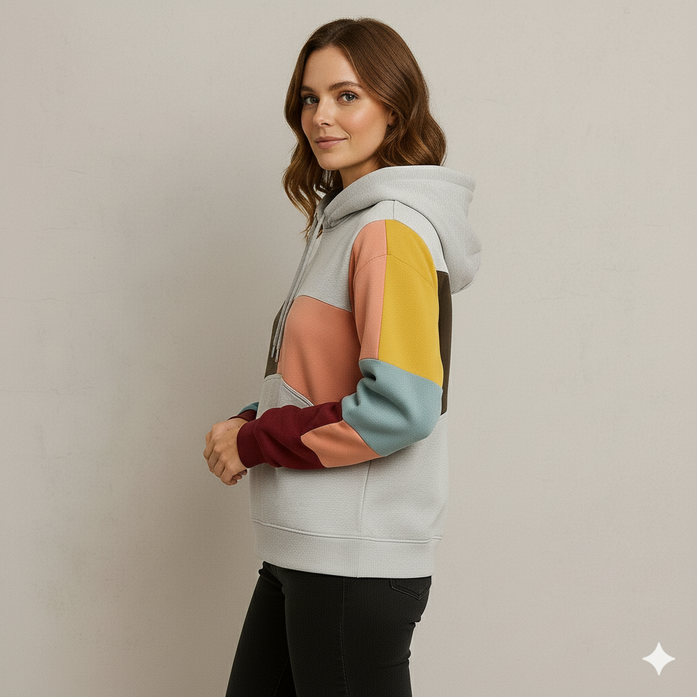 Damen Hoodie mit Colorblock Design | Lässig & Bequem