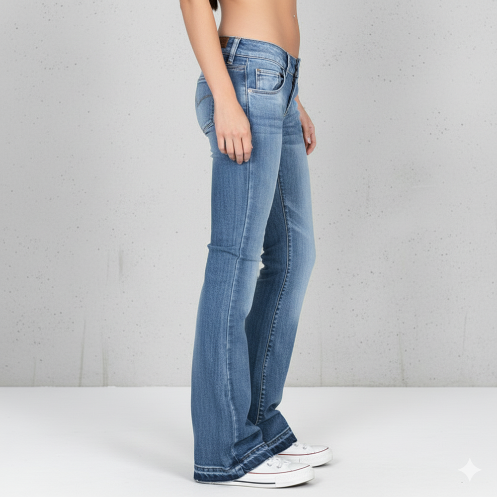Damen Schlagjeans Low Rise | Retro Fit & Bequem