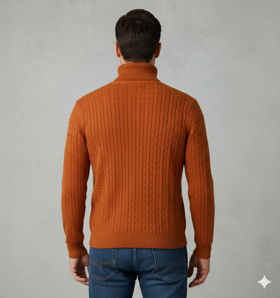 Herren Strickpullover mit Rollkragen | Slim Fit | Winter