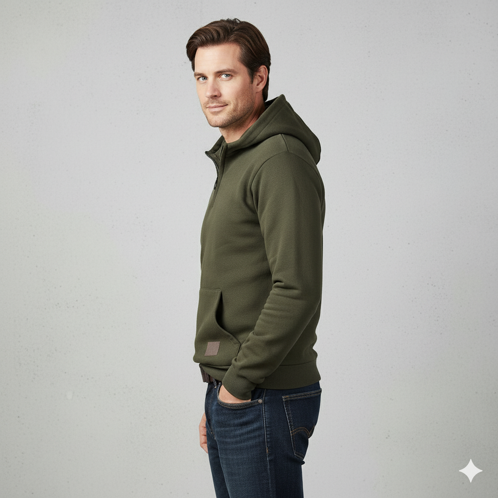 Herren Hoodie mit Reißverschluss | Warm & Bequem | Winter