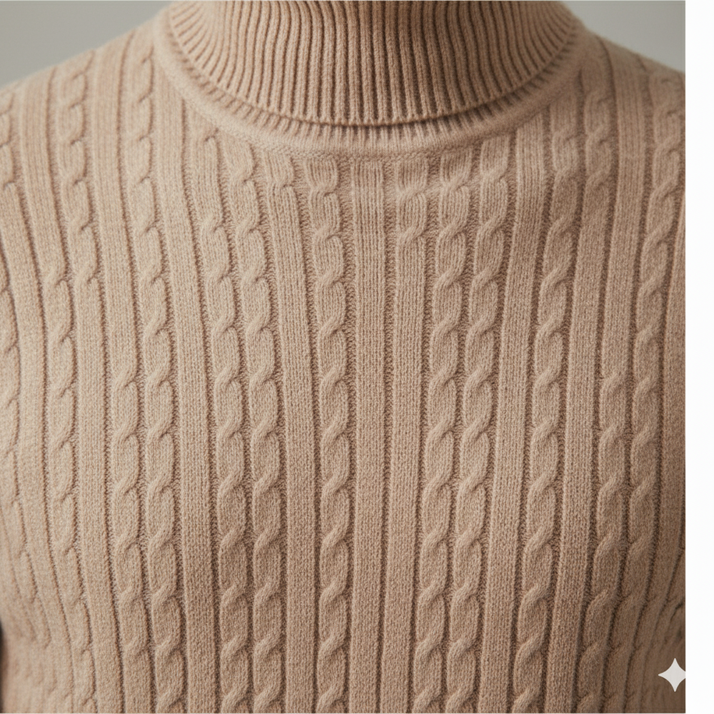 Feiner Herren Strickpullover mit Rollkragen