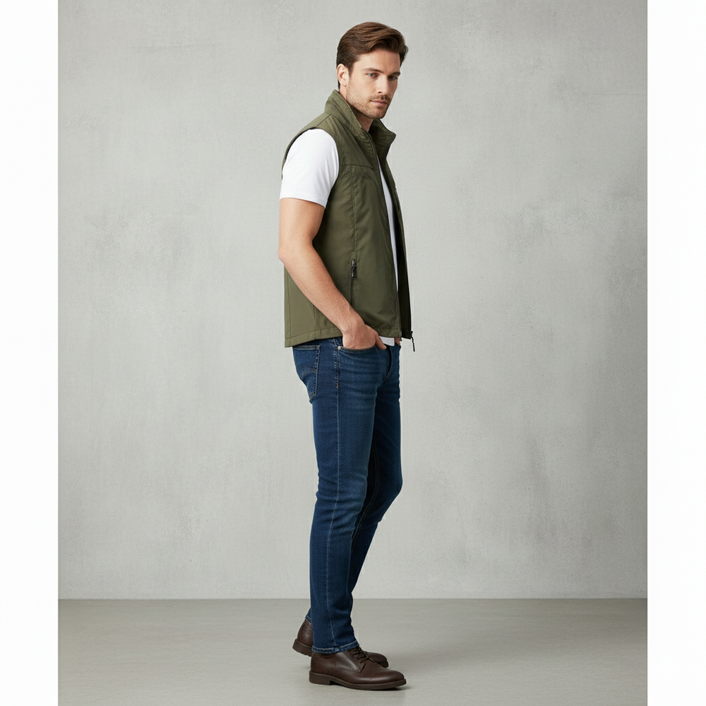 Herren Outdoor Weste mit Reißverschluss | Leicht & Atmungsaktiv