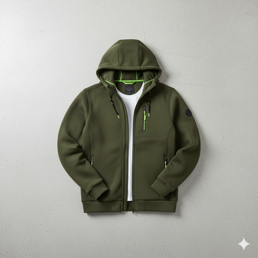 Fleecejacke für Herren mit Kapuze | Warm & Bequem | Herbst