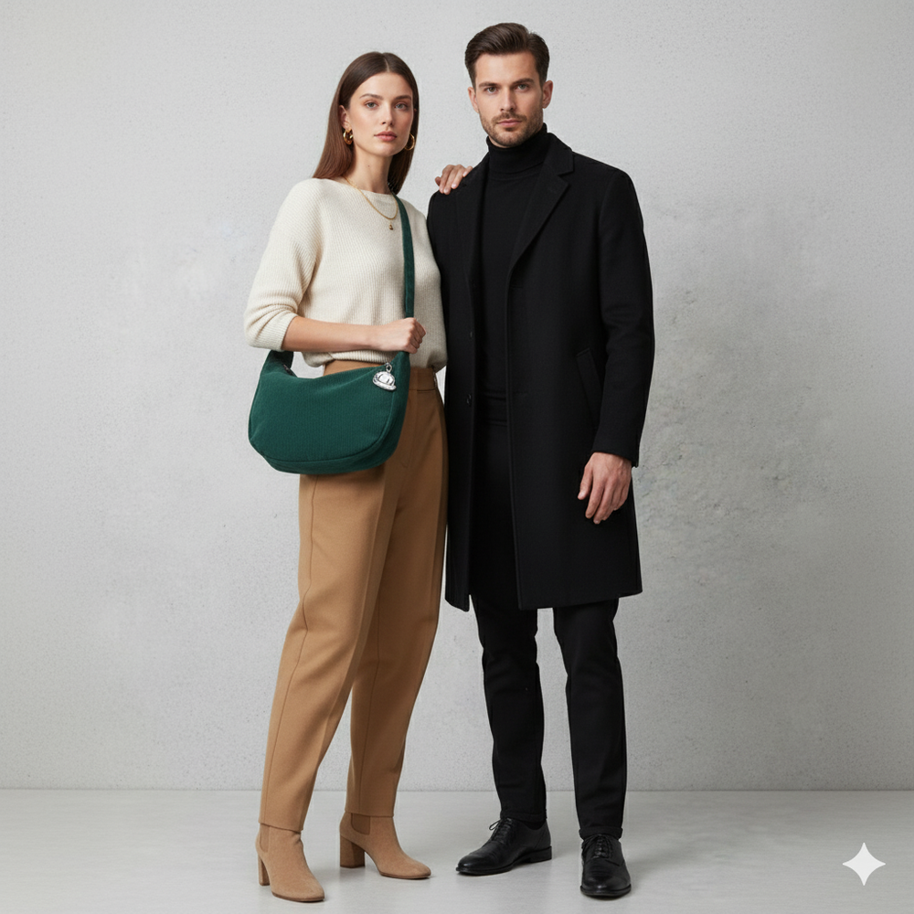 Lässige Damen Umhängetasche aus Cord | Leicht & Bequem