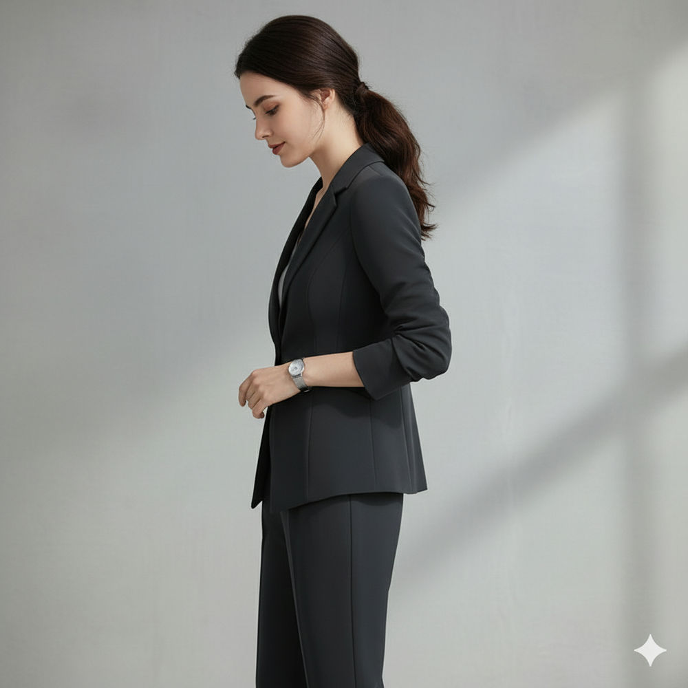 Damen Hosenanzug Elegant | Business Blazer & Hose Slim Fit