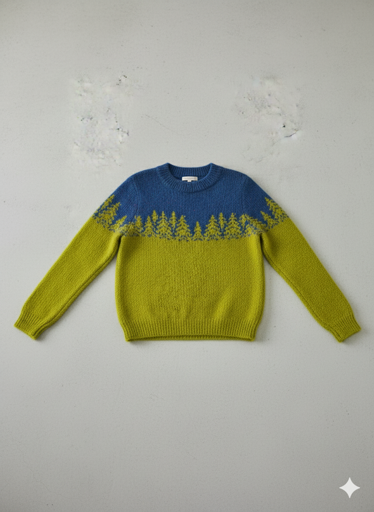 Damen Strickpullover mit Rundhals | Winter | Norweger-Muster