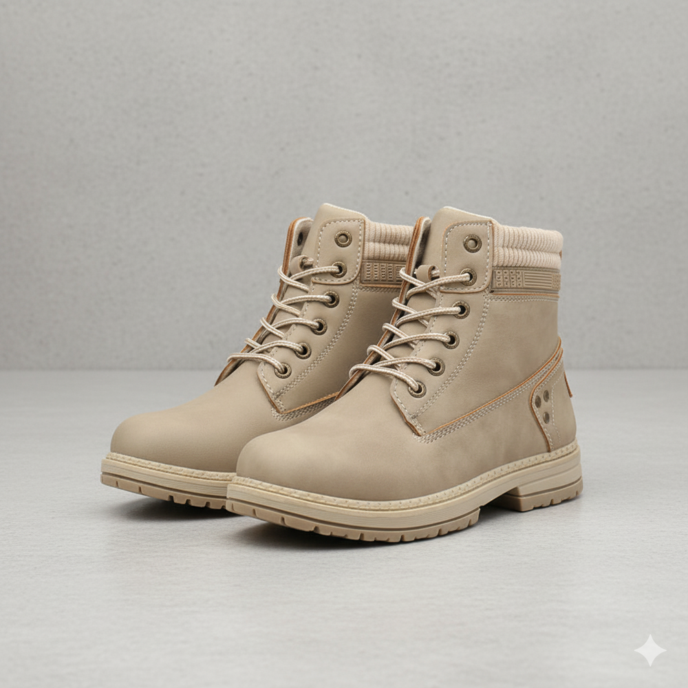 Damen Winterstiefel mit Fellfutter | Warme Schnür-Boots