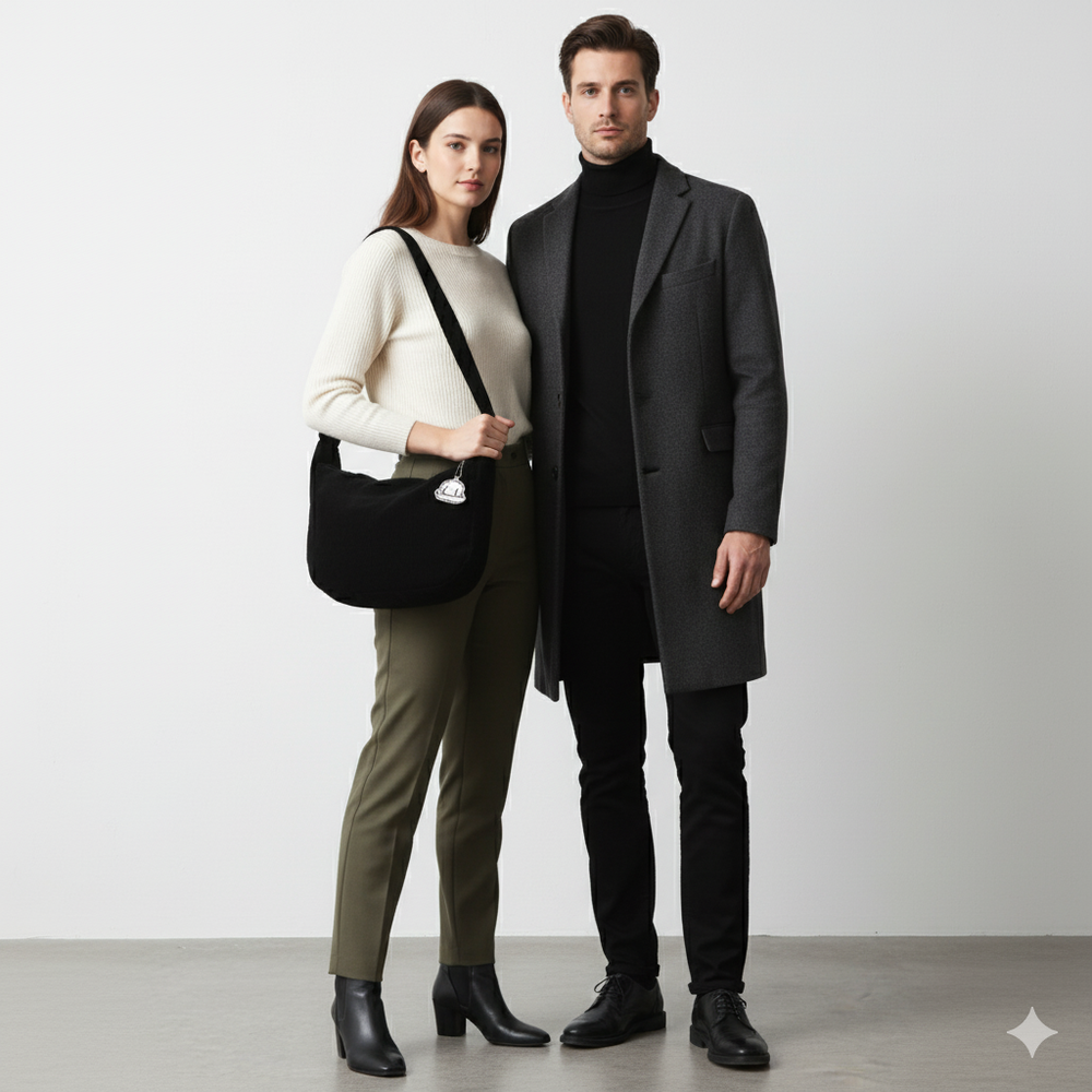 Lässige Damen Umhängetasche aus Cord | Leicht & Bequem