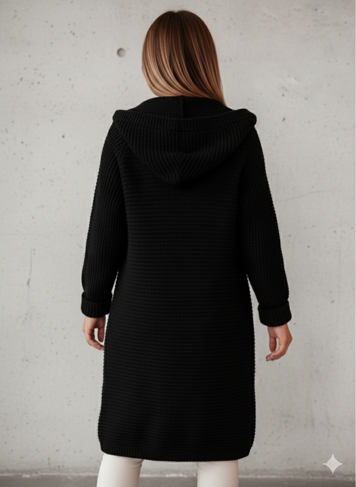 Damen Strickjacke mit Kapuze | Locker & Warm für Herbst Winter