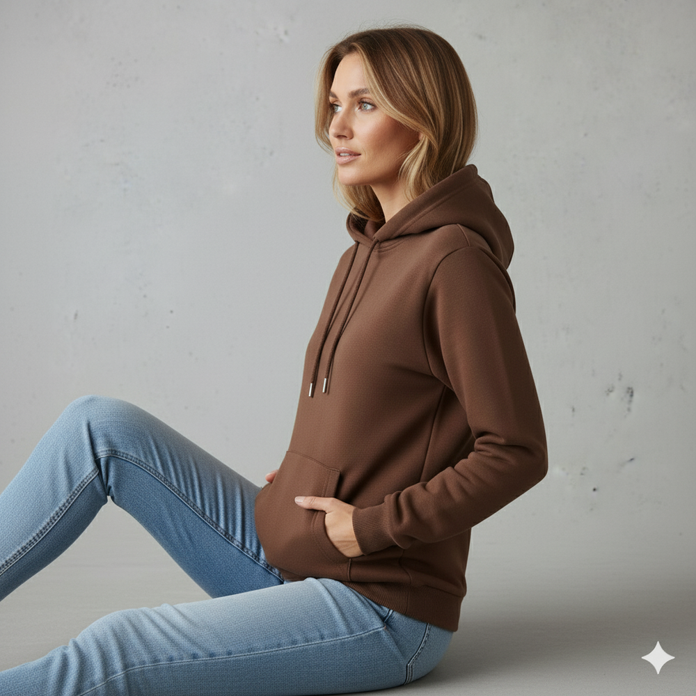 Lässiger Damen Hoodie mit Rückendruck